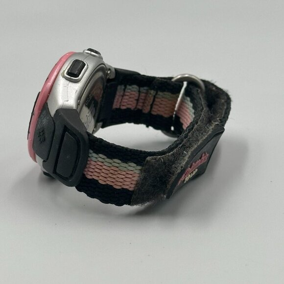 3/$30 Columbia Digital Watch Pink Black Nylon Strap Band Backlight Dial - Picture 8 of 13